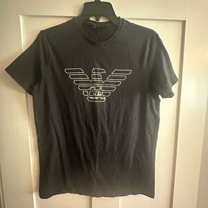 Emporio Armani Black Men T-Shirt Size Large